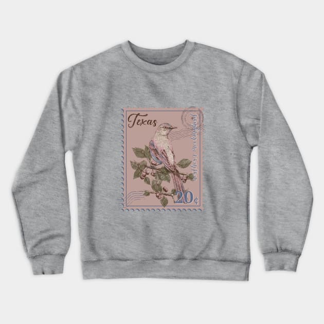 Texas vintage Stamps Crewneck Sweatshirt by LifeTime Design